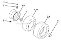 Page H Diagram and Parts List for WE12538M  Weed Eater Lawn Tractor